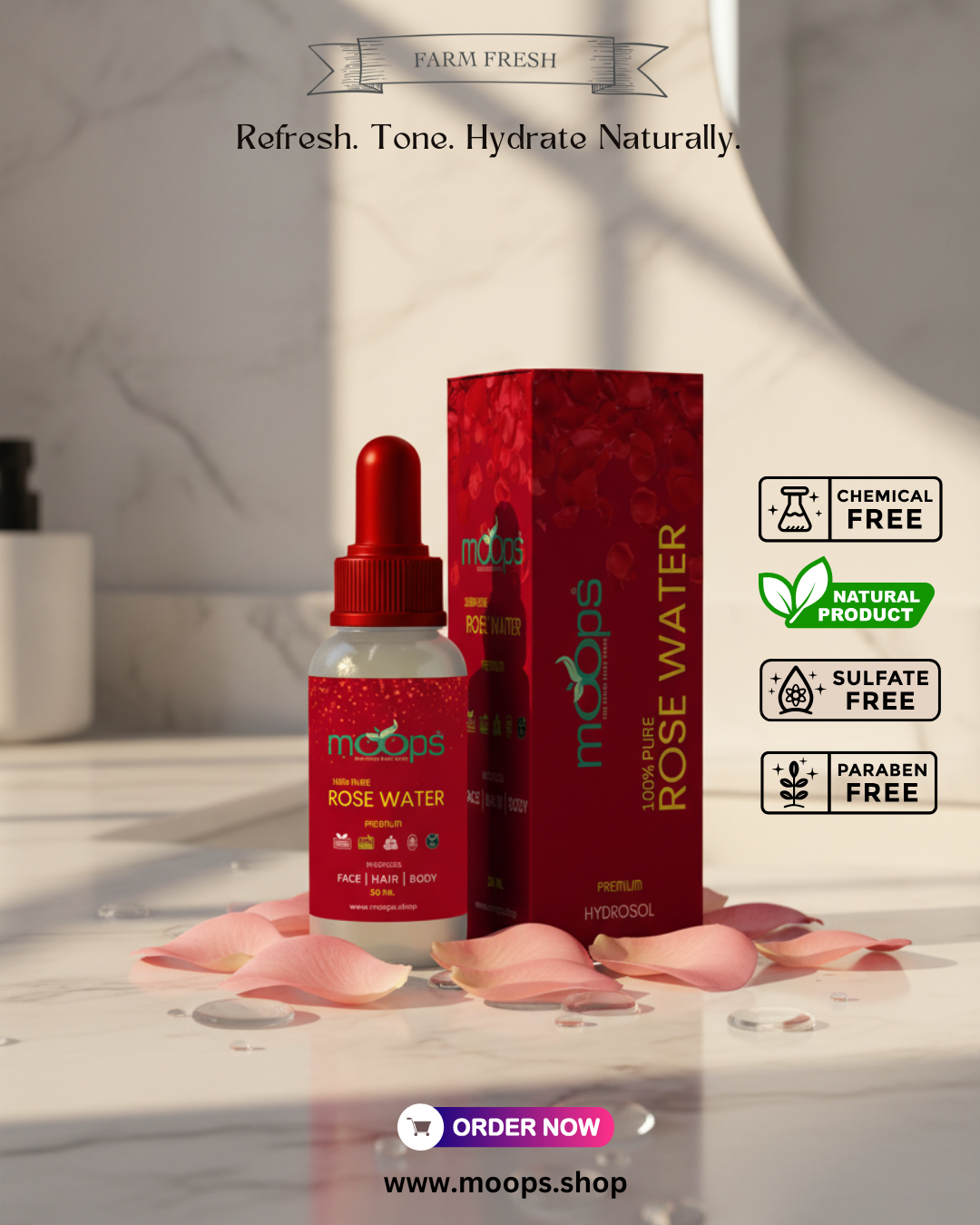 Moops Premium Rose Water 