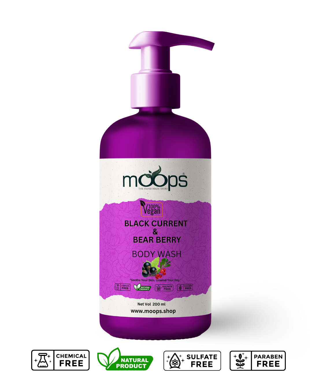 Moops Black Currant & Bearberry Body Wash