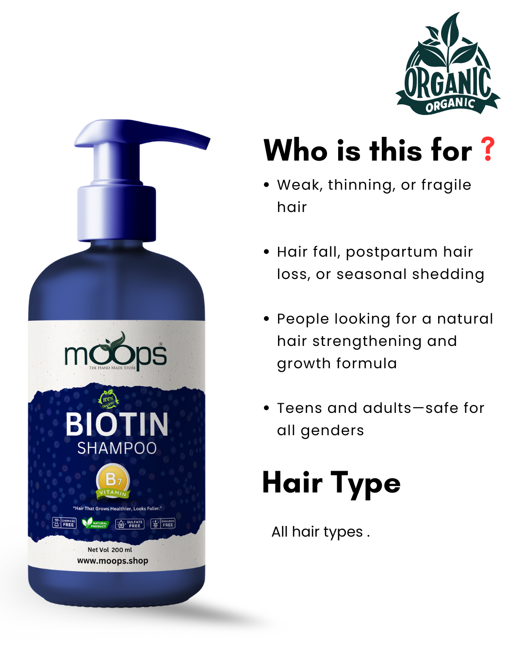 Moops Biotin Shampoo