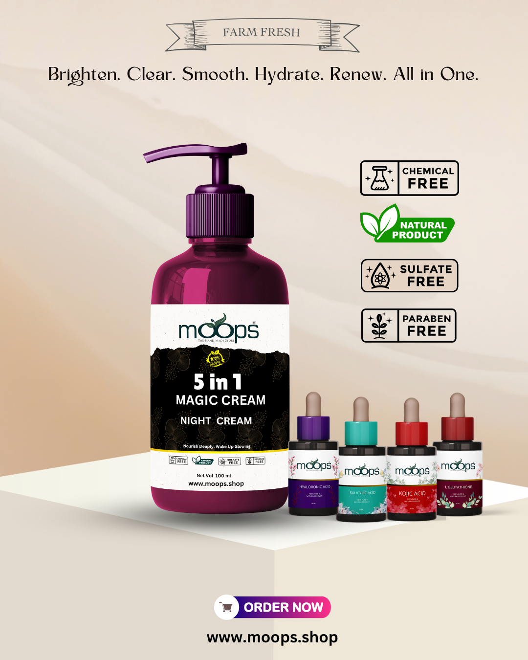 Moops 5-in-1 Magic Night Cream
