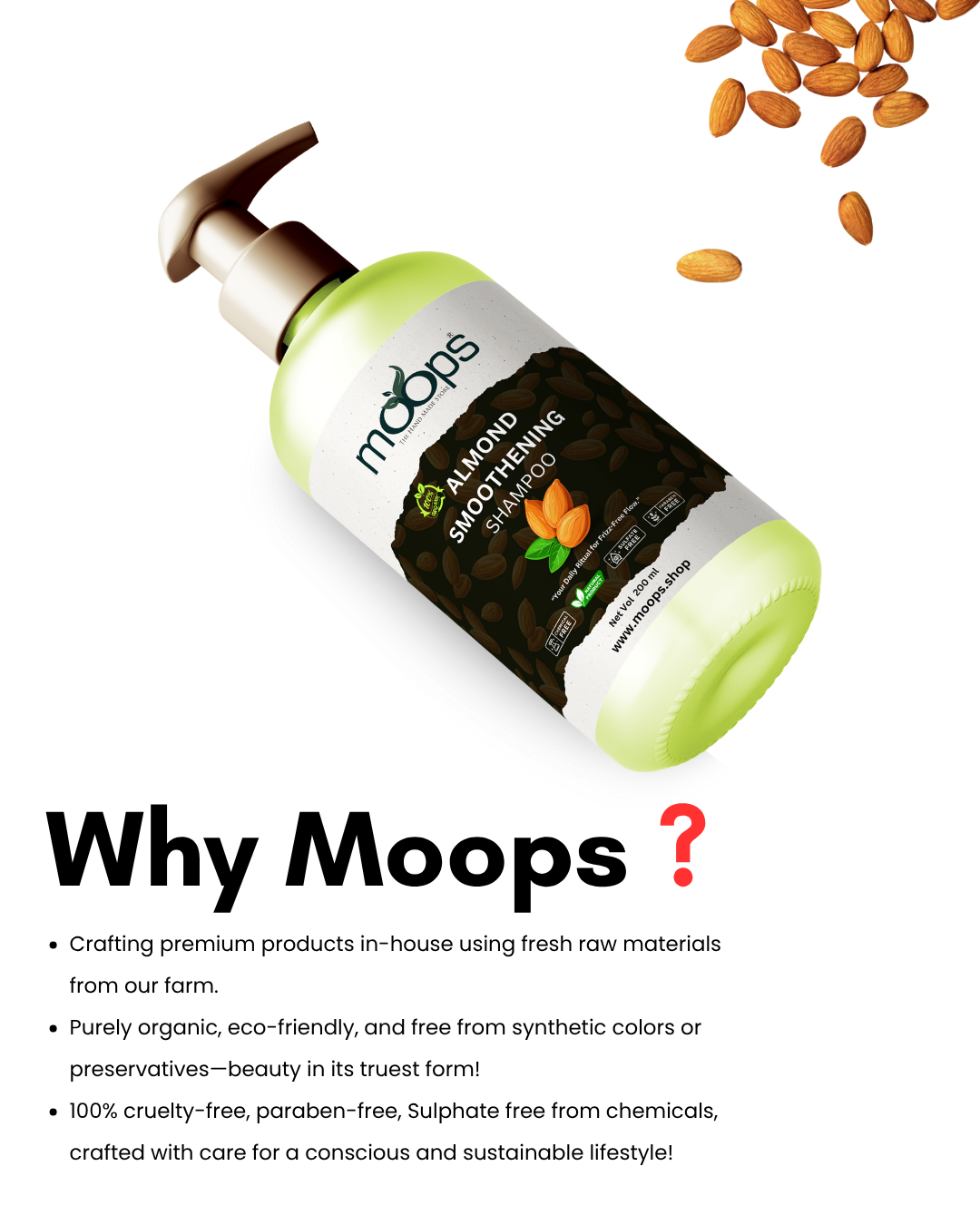 Moops Almond Smoothening Shampoo