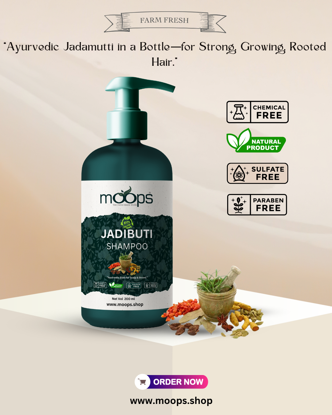 Moops Jadibuti Shampoo