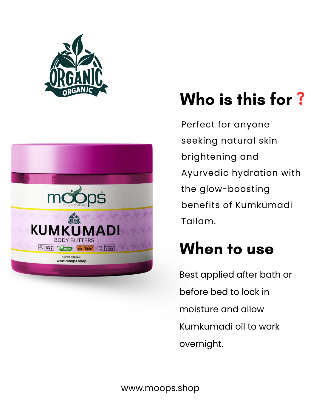 Moops Kumkumadi Body Butter