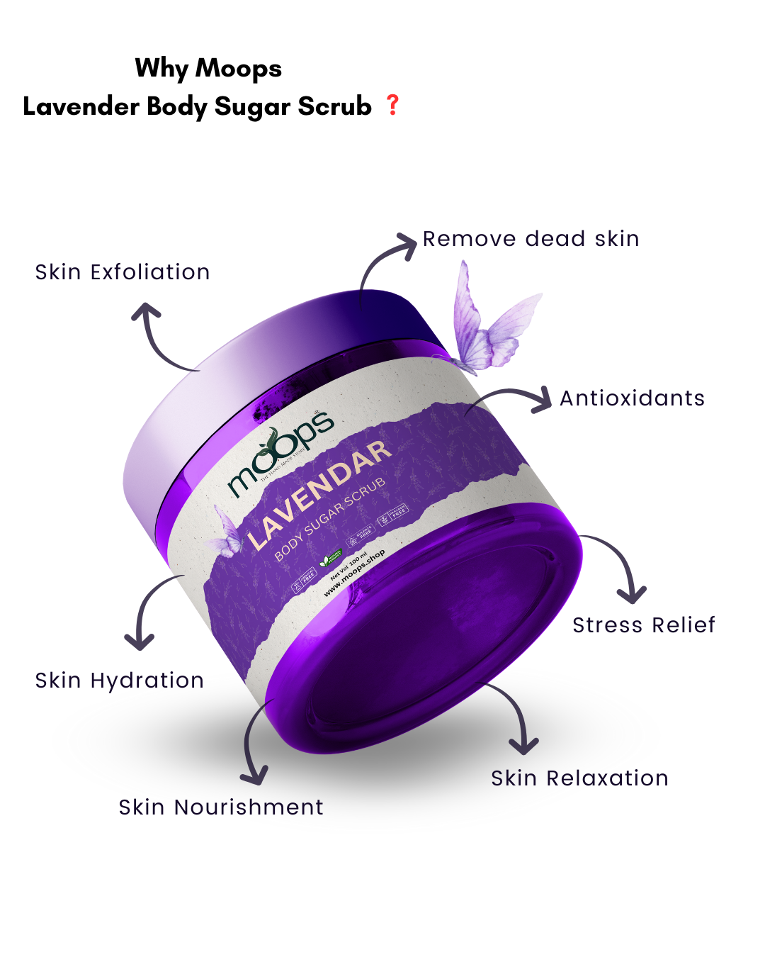 Moops Lavender Body Sugar Scrub