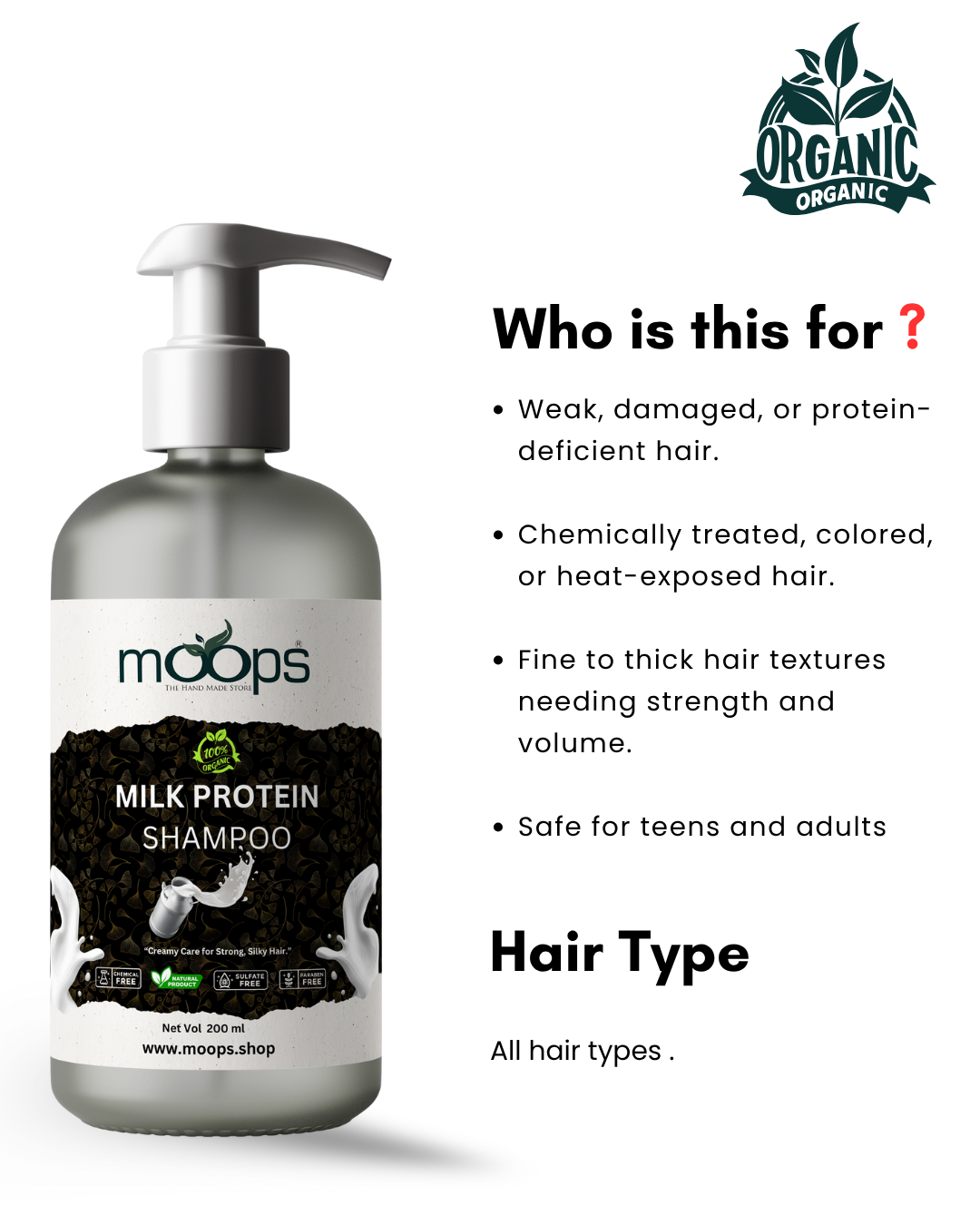 Moops Milk Protein Shampoo