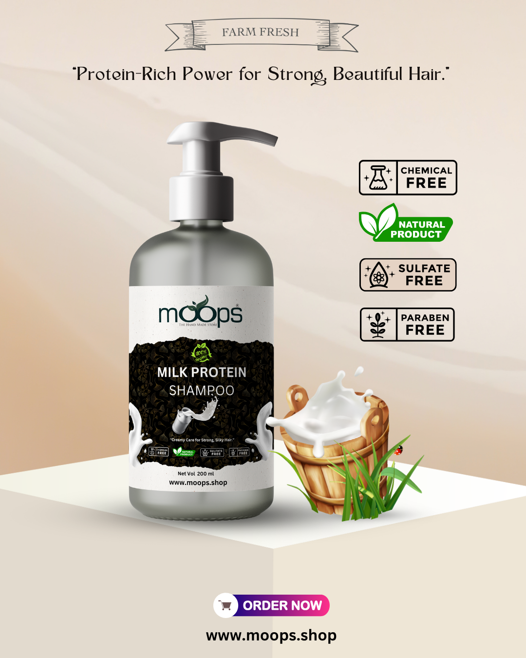 Moops Milk Protein Shampoo