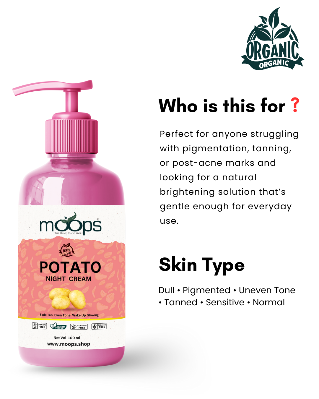 Moops Potato Night Cream