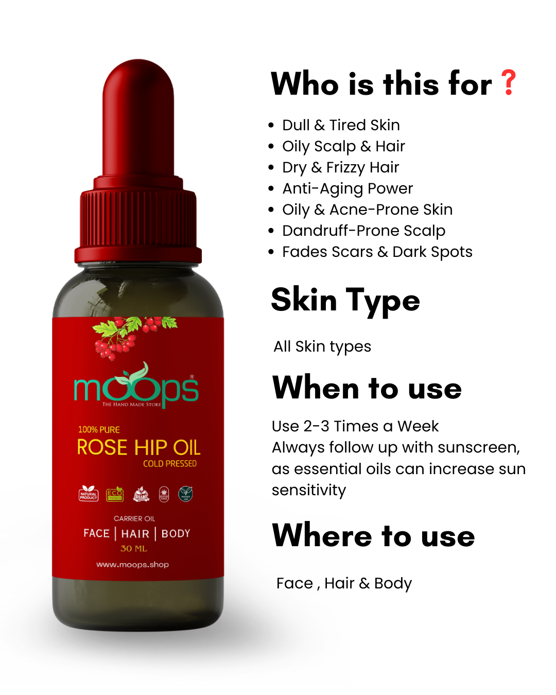 Moops Rose Hip Oil