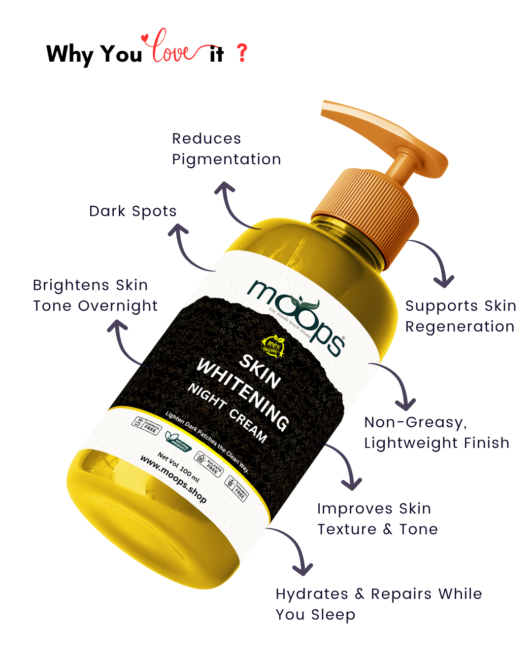Moops Skin Whitening Night Cream