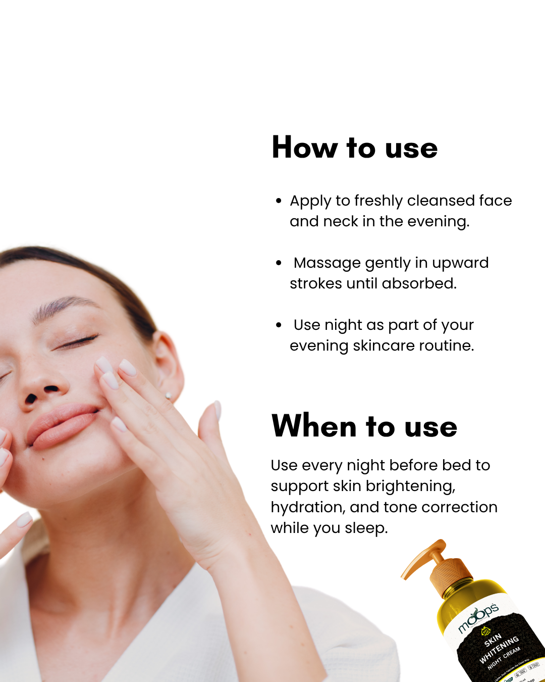 Moops Skin Whitening Night Cream