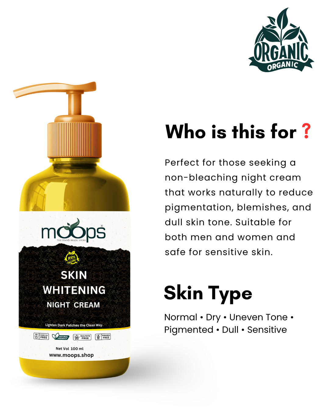 Moops Skin Whitening Night Cream