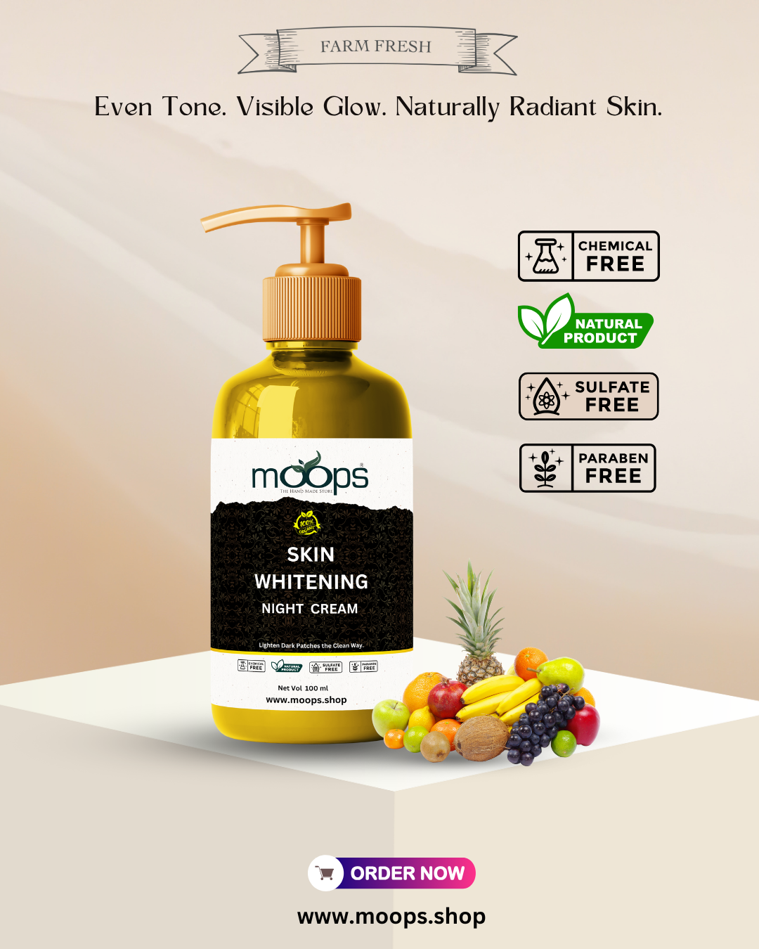 Moops Skin Whitening Night Cream