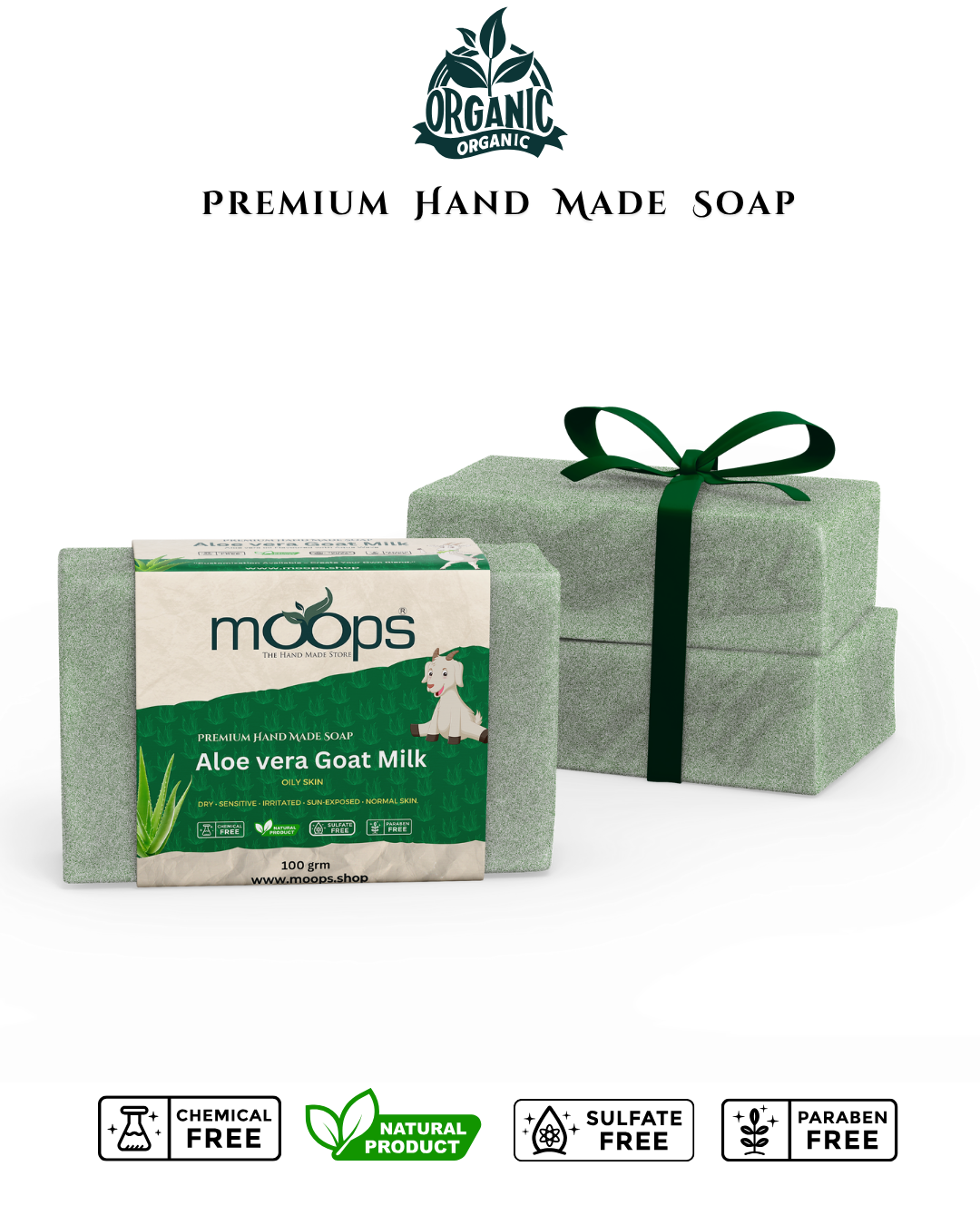 Moops Goat Milk Aloe Vera Premium Handmade Soap