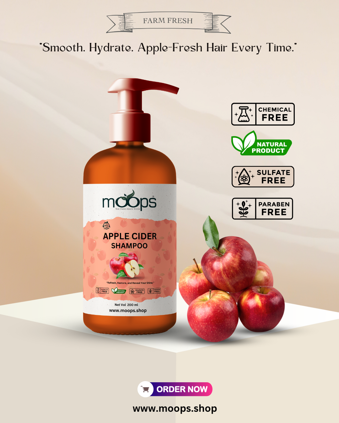 Moops Apple Cider Shampoo