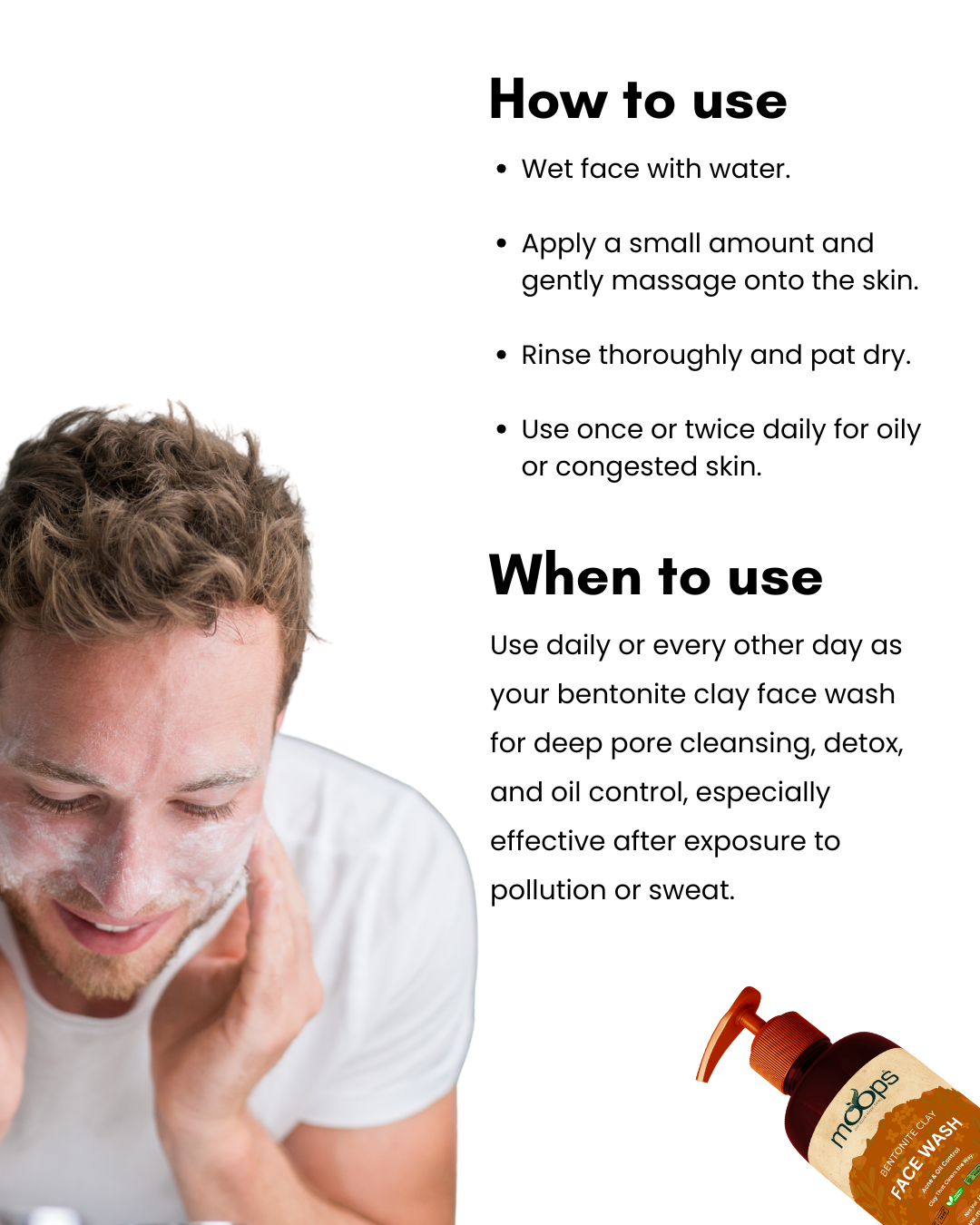 Moops Bentonite clay Face Wash 200ml