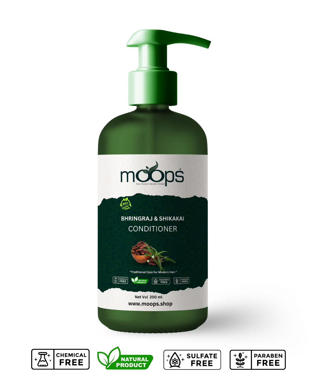 Moops Bhringraj & Shikakai Conditioner
