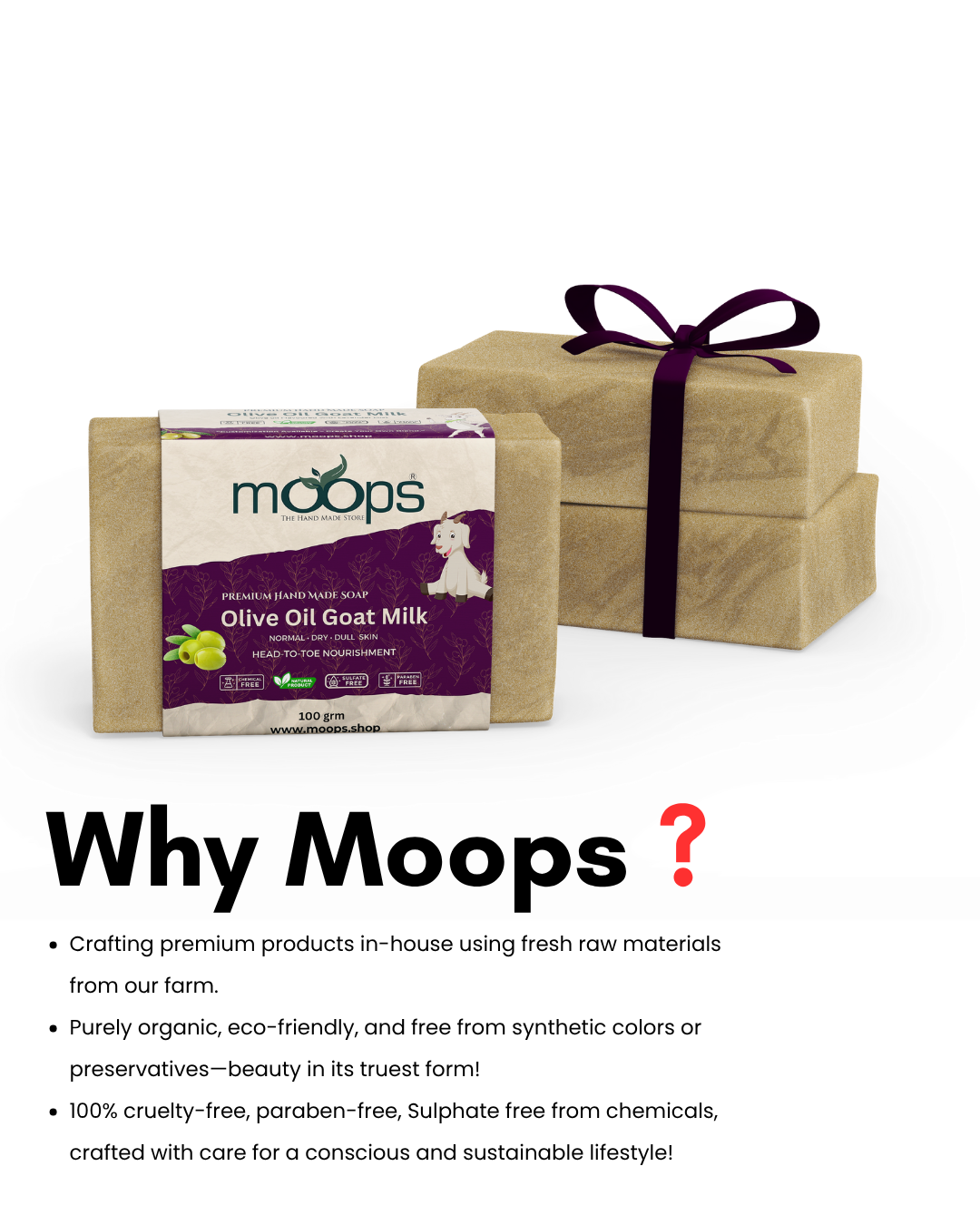 Moops Goat Milk Olive Oil Premium Handmade Soap