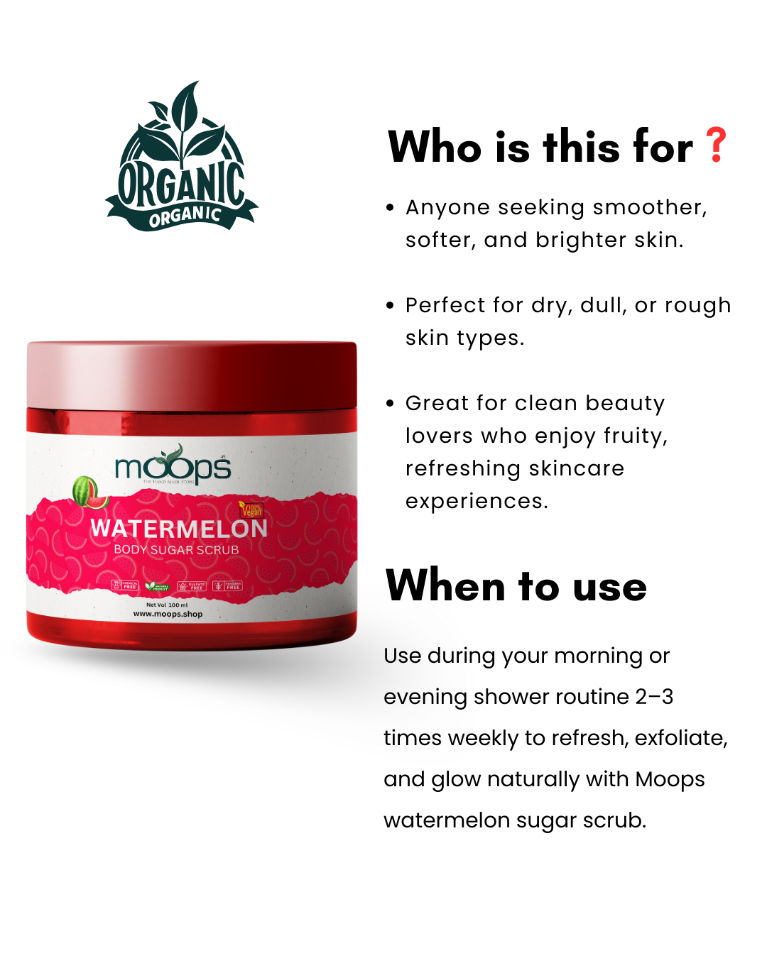Moops Watermelon Sugar Body Scrub
