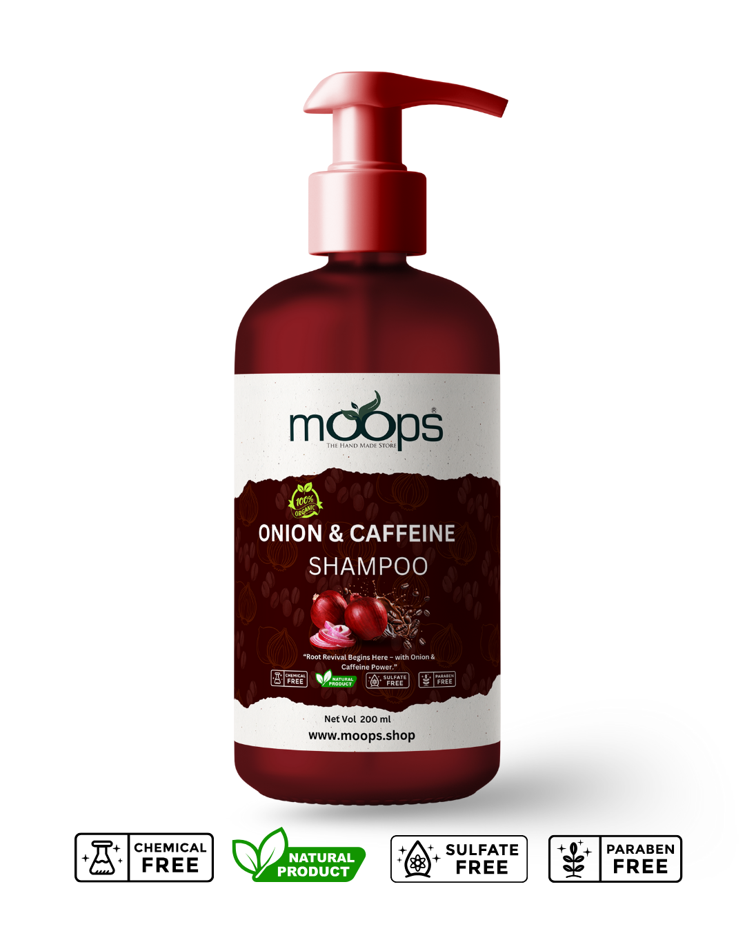 Moops Onion Caffeine Shampoo