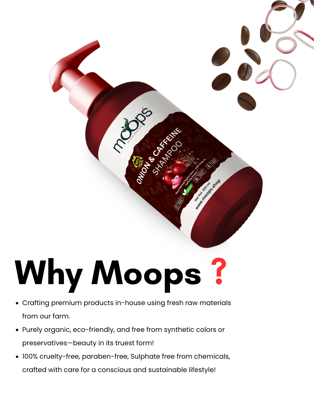 Moops Onion & Caffeine Shampoo