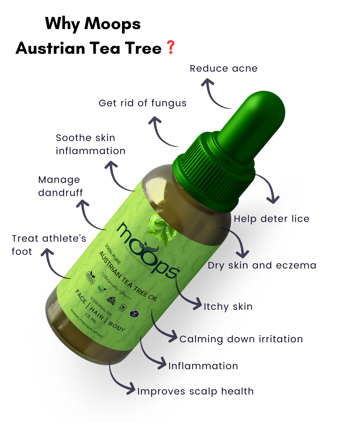 Moops Austrian Tea Tree Essential Oil