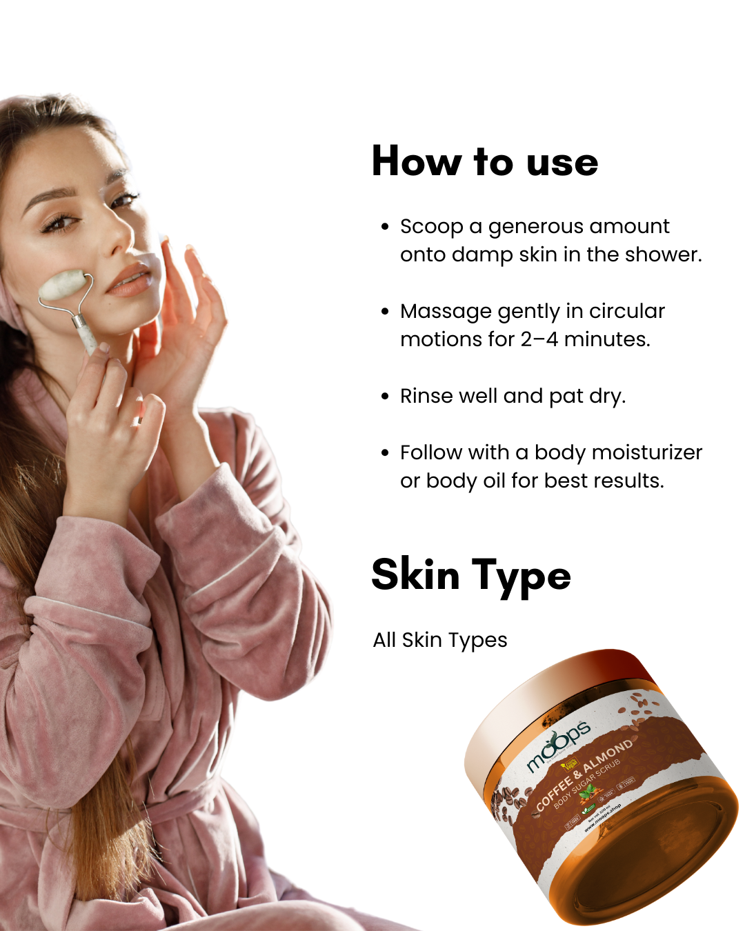 Moops Coffee Almond Sugar Body Scrub