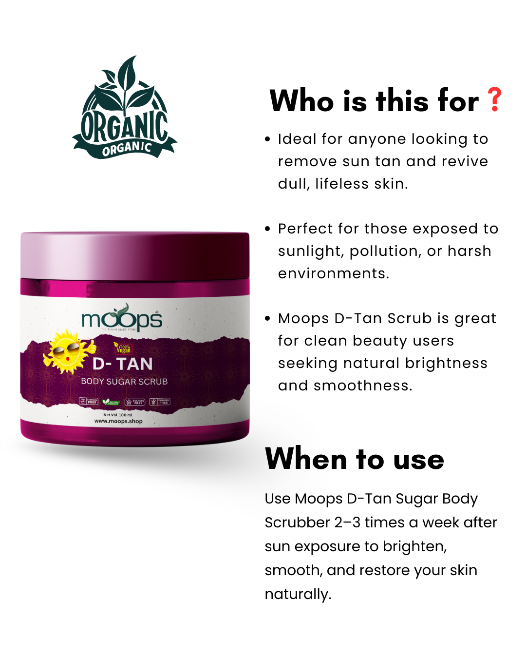 Moops D-Tan Sugar Body Scrub