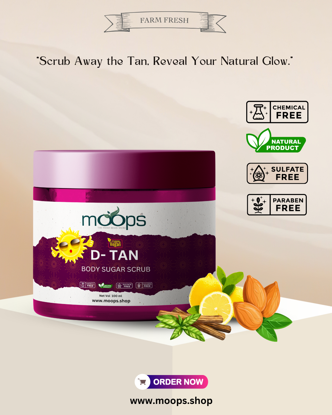 Moops D-Tan Sugar Body Scrub