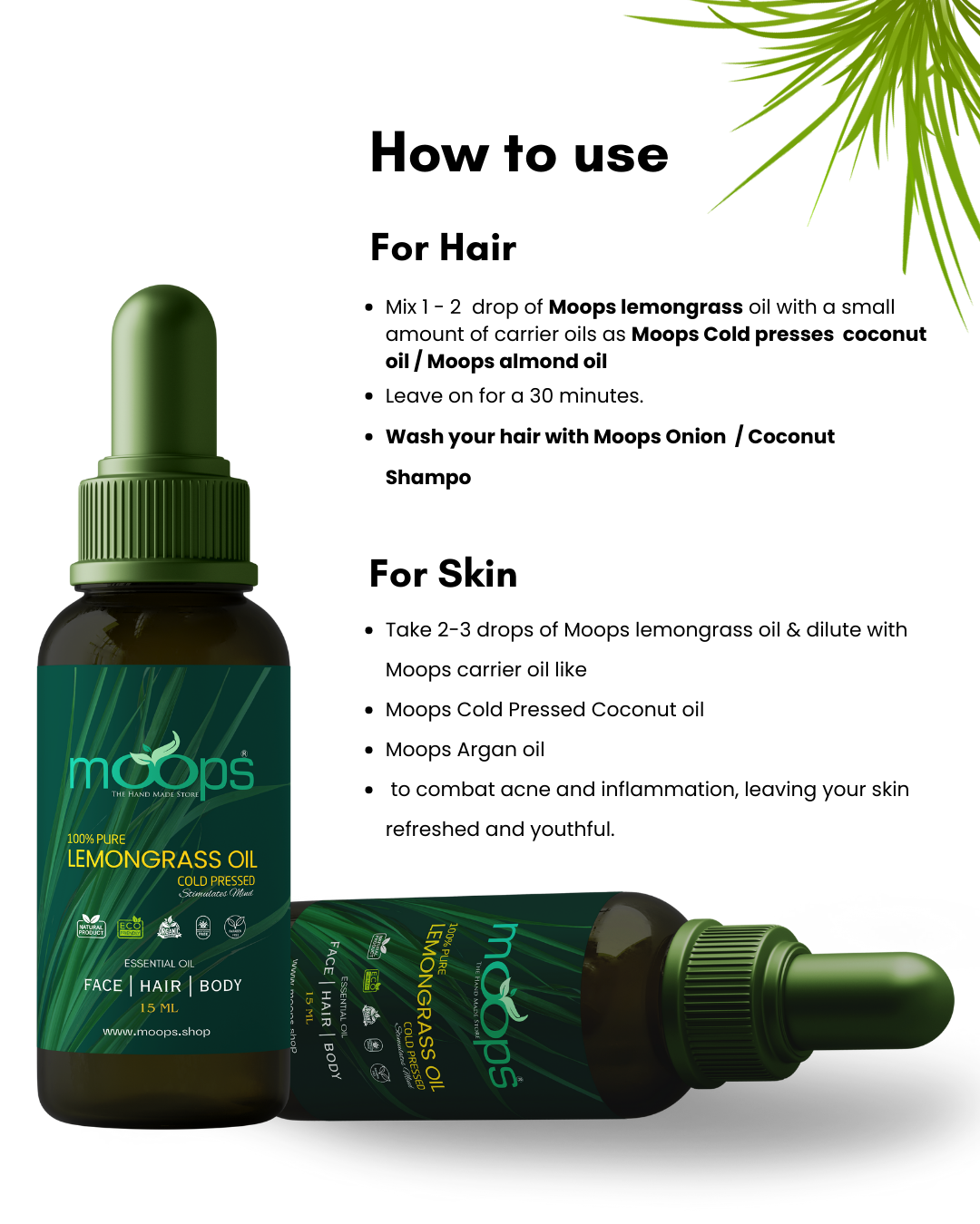 Moops Lemongrass Essential Oil