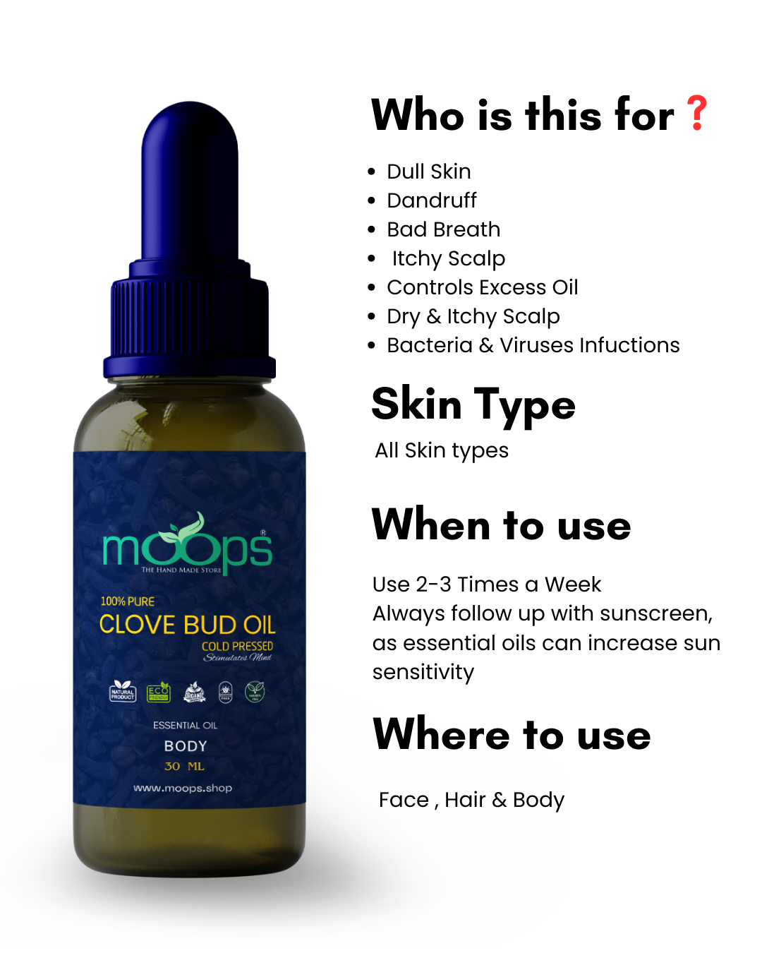 Moops Clove Bud Essential Oil
