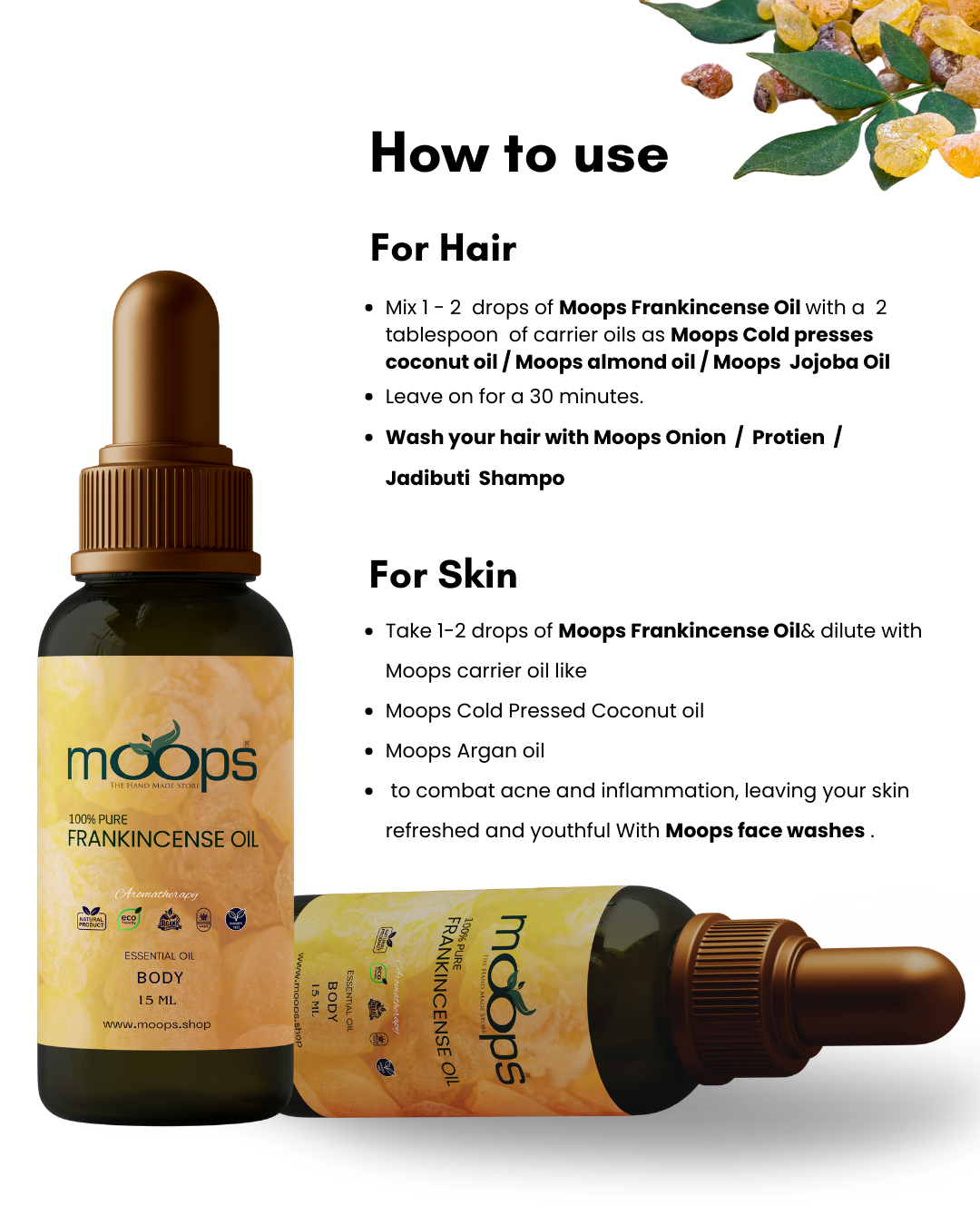 Moops Frankincense Essential Oil
