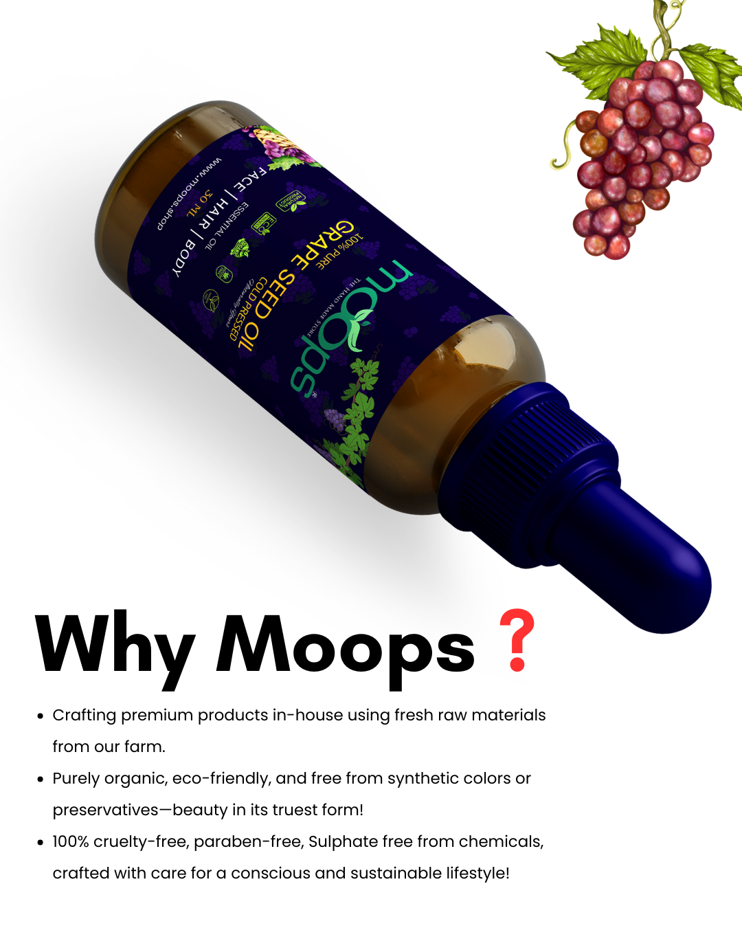 Moops Grape Seed Essential Oil
