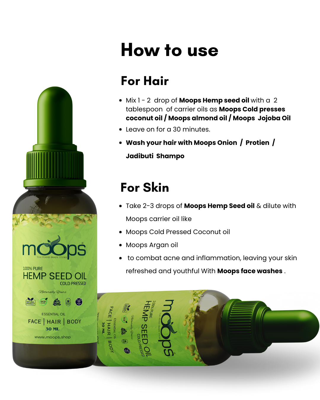 Moops Hemp Seed Oil