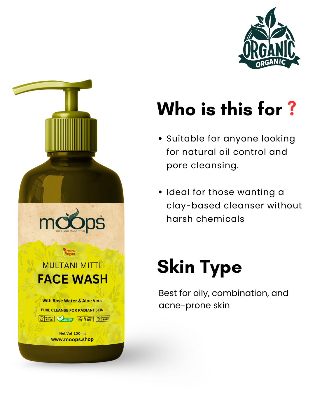 Moops Multani Mitti Face Wash