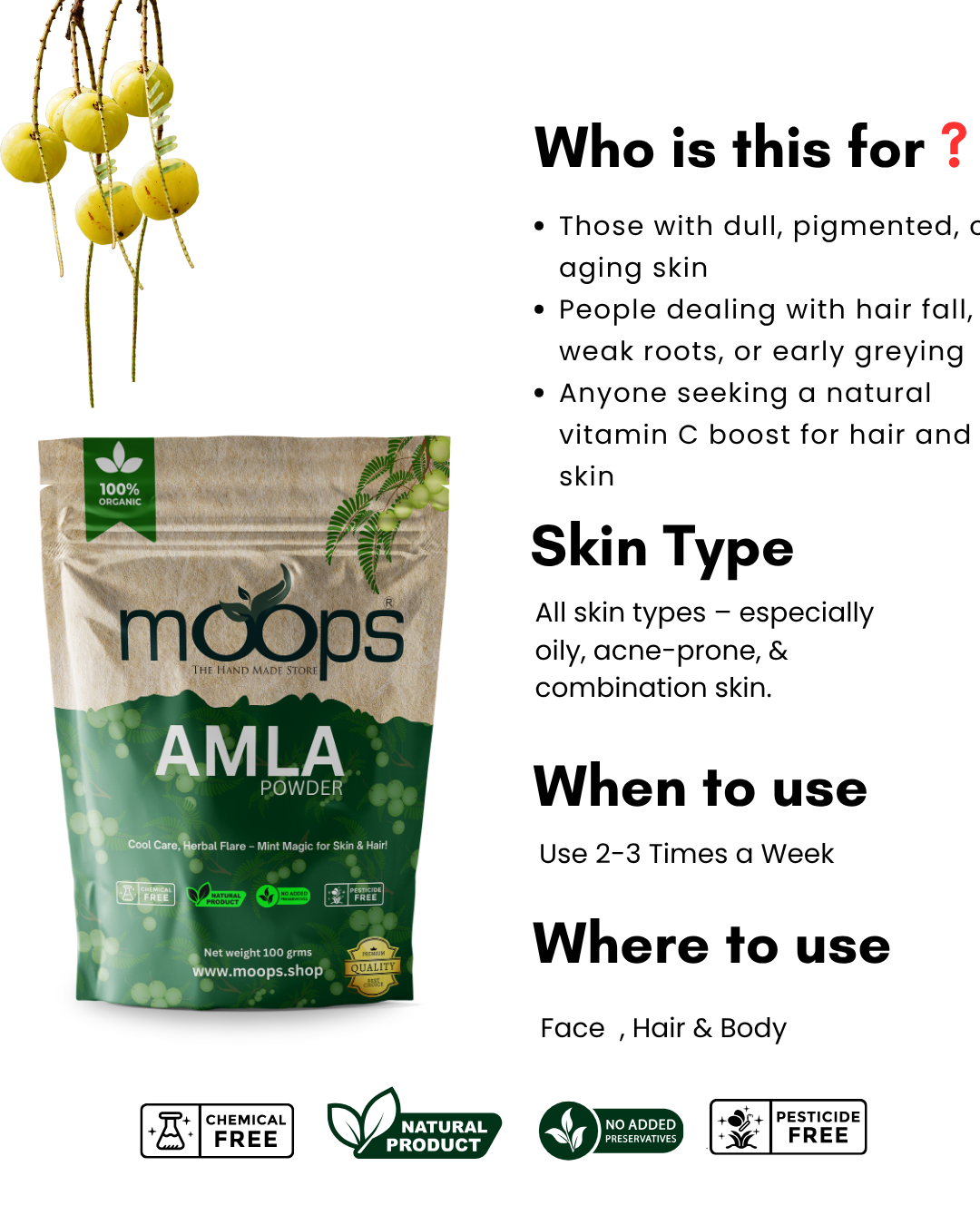 Moops Amla Powder