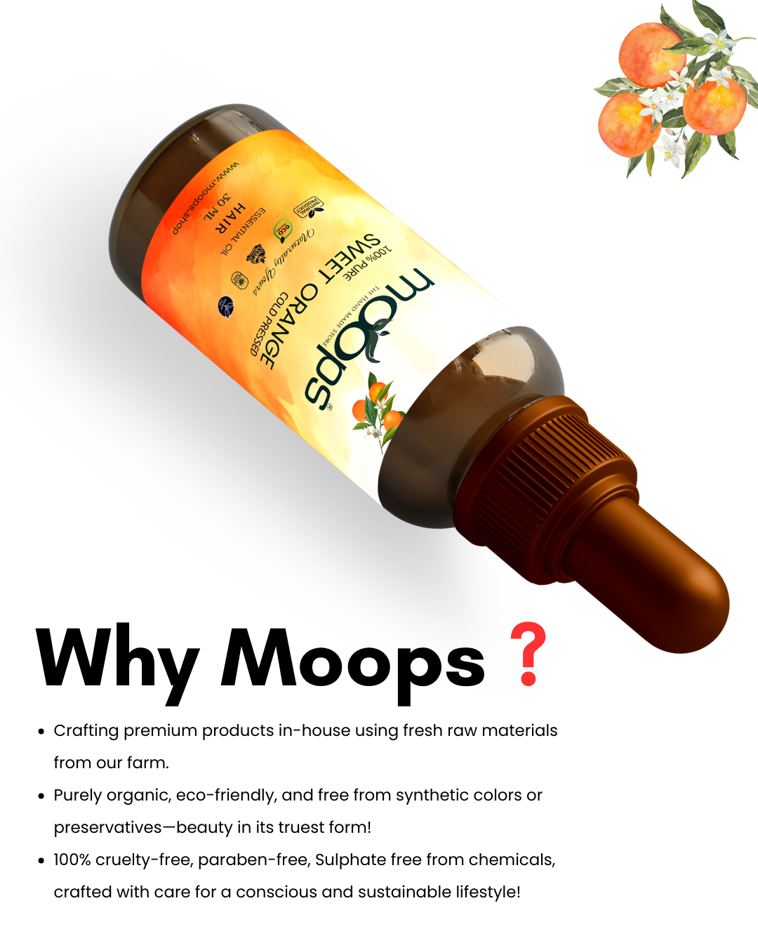 Moops Sweet Orange Essential Oil