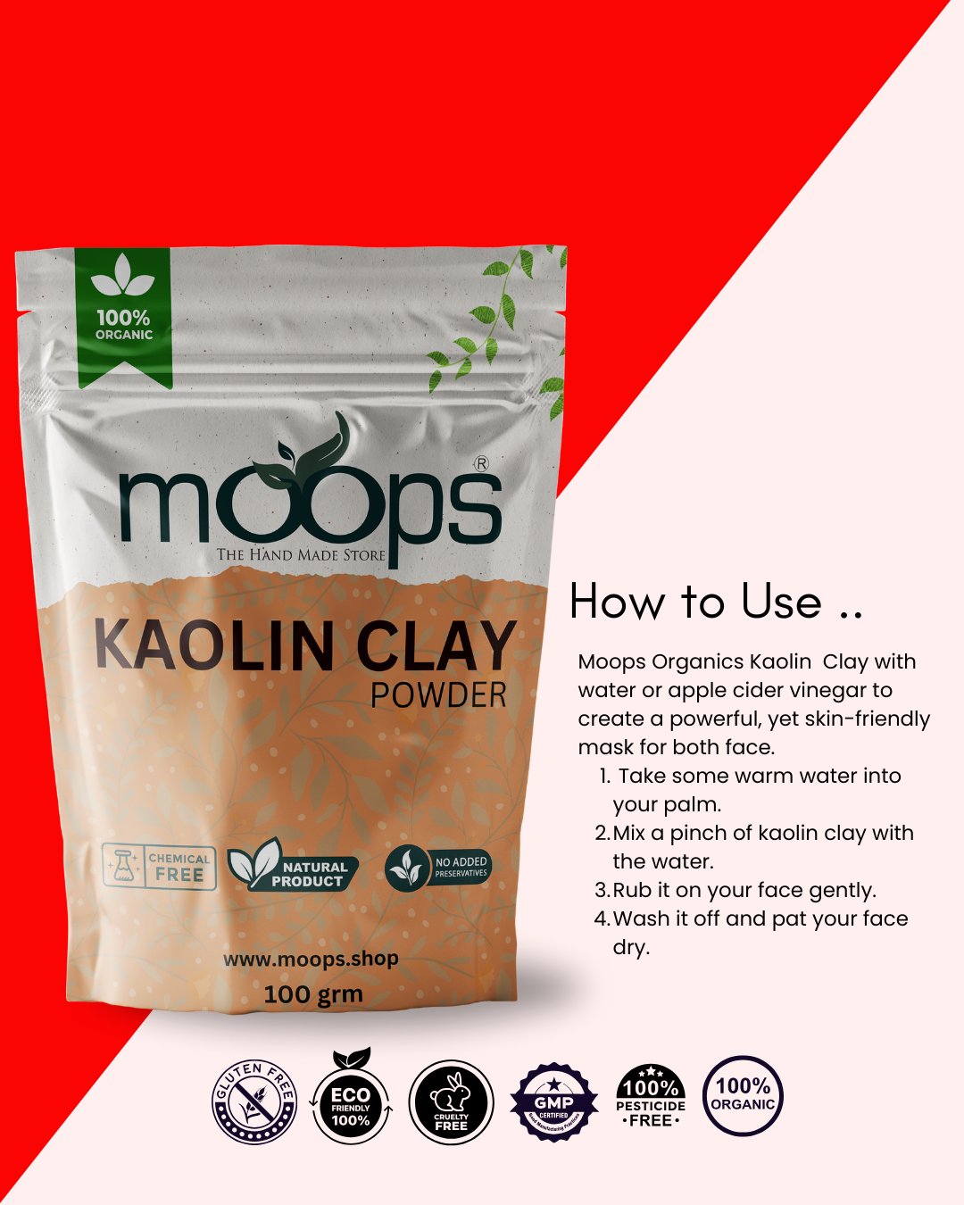 Moops Kaolin Clay Powder