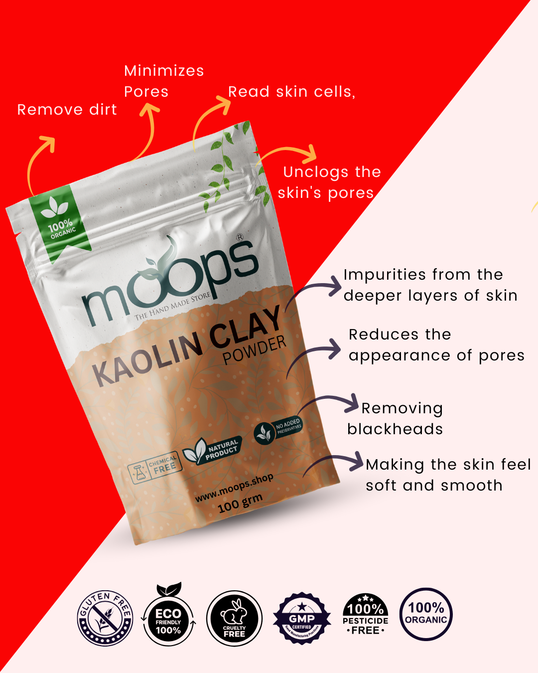 Moops Kaolin Clay Powder