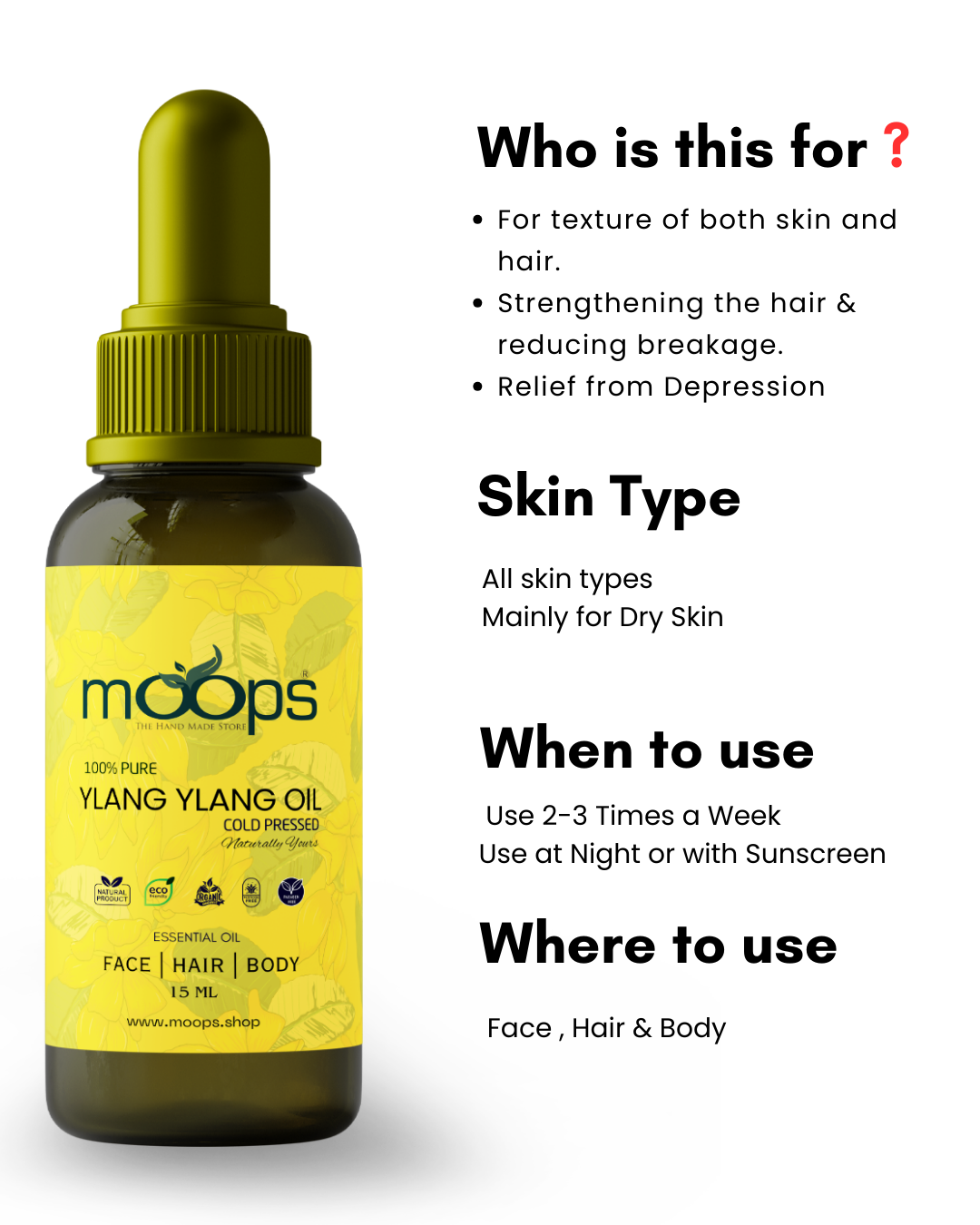 Moops Ylang Ylang Essential Oil
