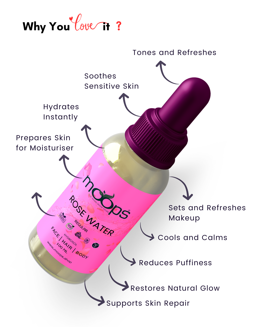 Moops Regular Rose Water 