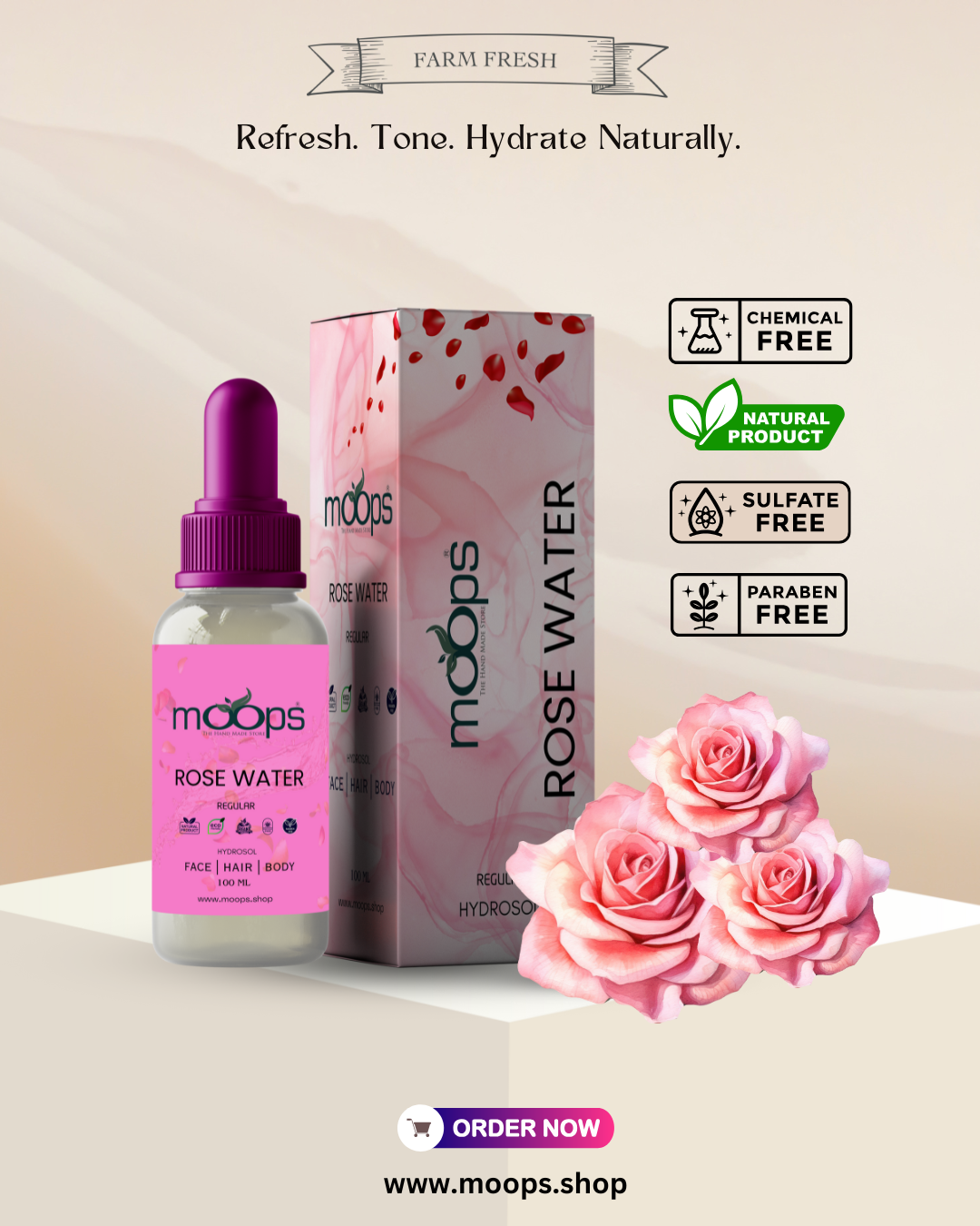 Moops Regular Rose Water 