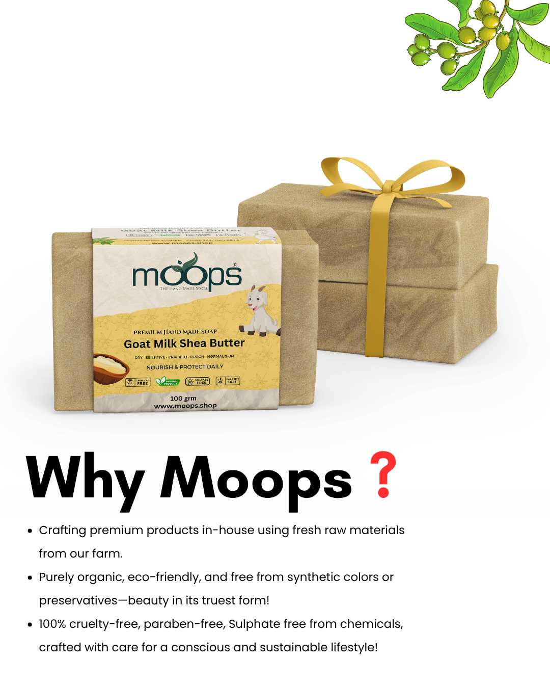 Moops Goat Milk Shea Butter Premium Handmade Soap