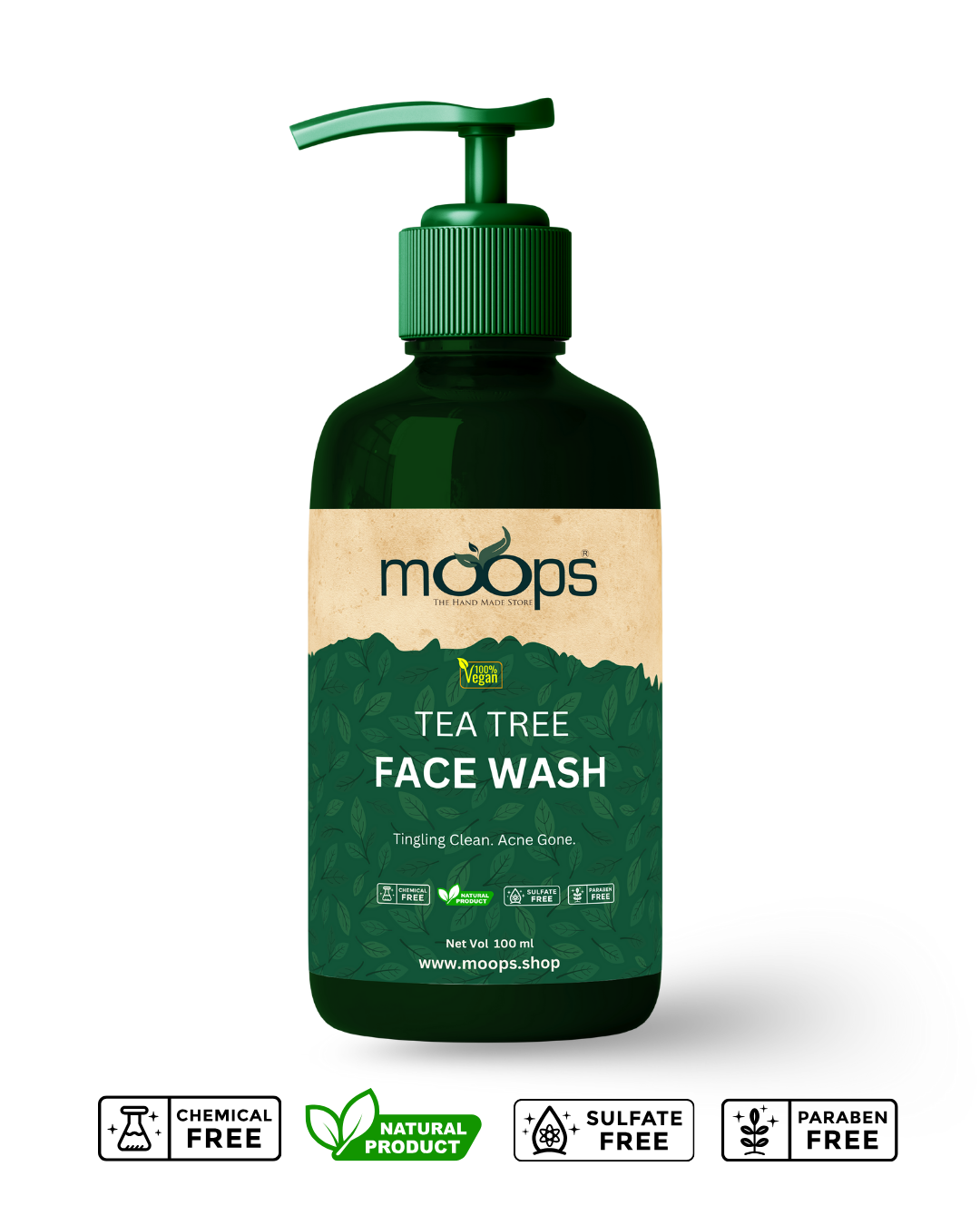 Moops Tea Tree Face Wash