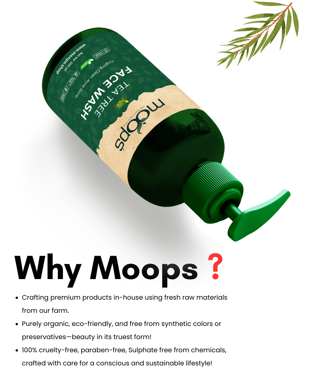 Moops Tea Tree Face Wash